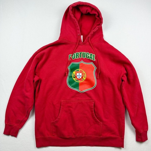 FIFA World Cup Portugal Hoodie 2010 South Africa Graphic Red Pullover Size XL‎ - Picture 1 of 7